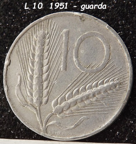 1951 lire spiga di - 10,