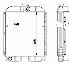 RADIATORE TRATTORE PER FIAT 415 IN RAME NUOVO! 4 FILE