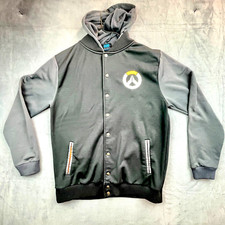 Bomber Giacca Pile con Cappuccio Uomo Taglia Lg Blizzard Entertainment Overwatch Nero
