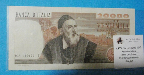 000 lire tiziano decr - 20.000,