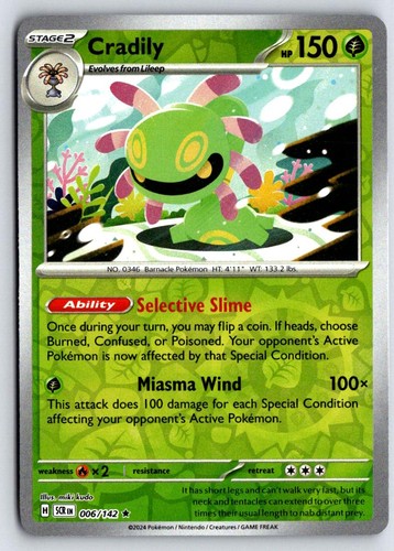 Cradily 006 142 - raro, pokemon