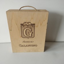 Cassetta In Pino Per Bottiglie Frantoio Galanttino.34x26x7 Cm