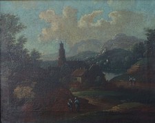 Paesaggio con case ed