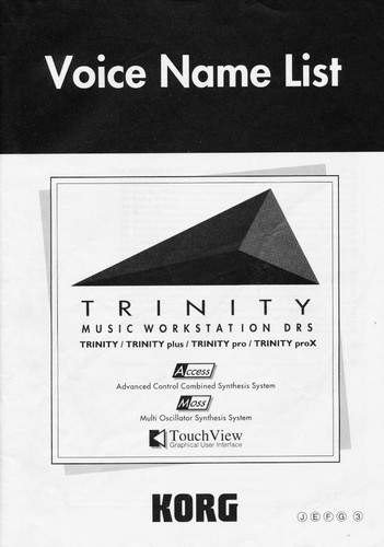 Korg trinity workstation drs - korg,