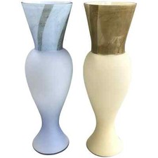 Coppia di vasi in vetro