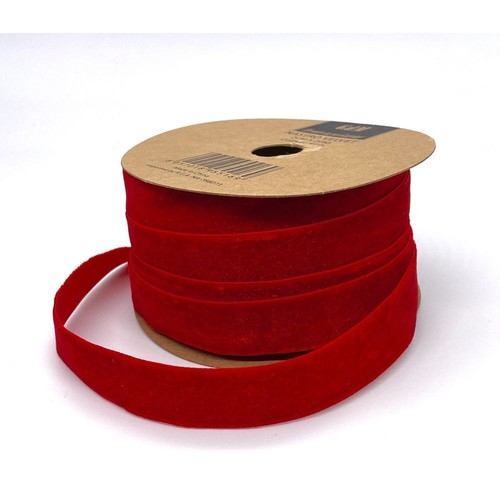 Nastro velluto rosso cm - in,