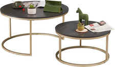 Tavolo Rotondo Cornice Dorata