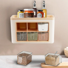 Portaspezie Da Parete Senza Foratura Contenitori Spezie per Cucina Porta Spezie 