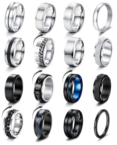 Pezzi anelli uomo argento - 16,