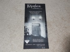 Molto Raro 1955 Klipsch Klipschorn Altoparlante Annuncio, 1 Pg , 15.2cmx27.9cm
