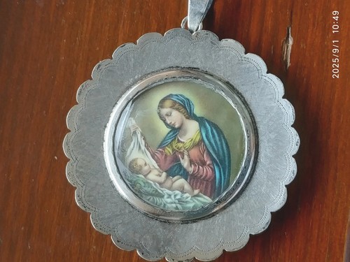 Medaglione retrò argento - medaglione,