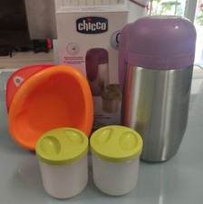 SET 2 PEZZI: CHICCO PORTA BIBERON E VIVANDE  TERMICO + PIATTO PAPPA CALDA