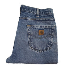 Jeans uomo vintage Carhartt gamba dritta blu denim taglia W35 L30