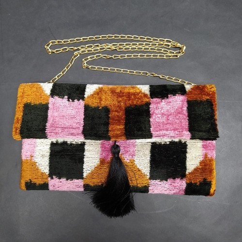 Pochette velluto fantasia