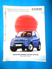 RITAGLIO DI GIORNALE PUBBLICITA' SUZUKI JIMNY SPECIAL AUTO DA COLLEZIONE - (141)