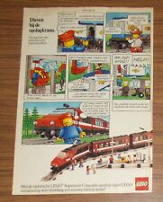 Rara Pubblicità LEGO Trains Ferrovia 7745 12V Super Treno Passeggeri Fumetto 1988