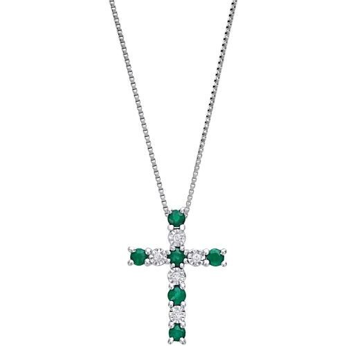 Bliss collana croce - bliss, smeraldi