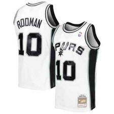 Maglia Swingman 100% Autentica Dennis Rodman Bianca San Antonio Spurs Retro