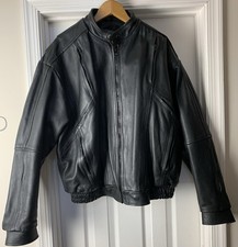 Cappotto Giacca Polizia Moto Abbigliamento Pelle Protech Vintage 46 Nero Biker