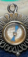 Pendente ciondolo -bussola in argento. 