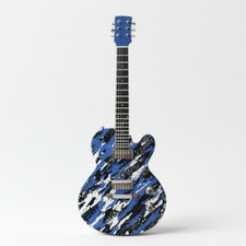 Rip Tear Splash Blue Guitar/Bass Skin Axe Premium ReSkin Vinyl Wrap riproduzione
