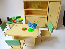 Mobili cucina in legno e metallo casa delle bambole anni '50