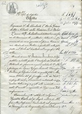 1879 antico atto notarile - atto,