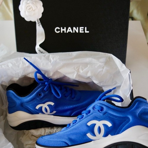 Sneakers chanel nylon blu - in,