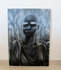 acrilico su tela, tecnica mista (aerografo, pennelli, matite) dimensione 50x70