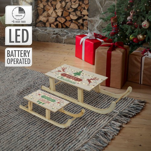Slitta natalizia legno a - legno,