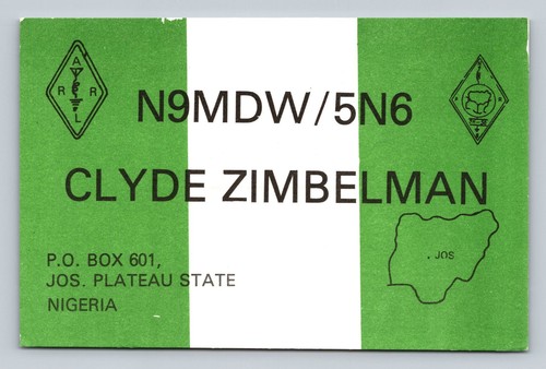 Ham radio qsl - radio, nigeria