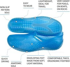 SCARPETTA CRESSI NUOTO AZZURRO TRASPARENTE