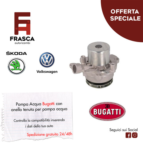 Pompa acqua bugatti - acqua, acciaio