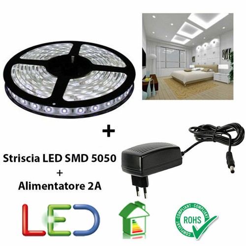 300 led 5050 strip striscia - 300, 5m