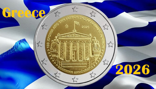 Moneta grecia euro 2026 - grecia, 2€
