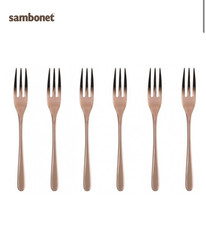 Set 6 forchettine dolce Taste bronzo - Sambonet