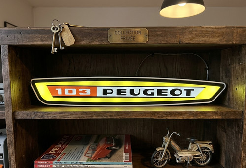 Enseigne lumineuse peugeot 103 - lumineuse,