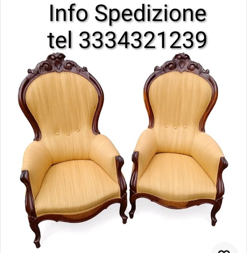 Coppia poltrone stile luigi - di,