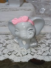Bomboniera nascita/battesimo elefante in ceramica completo di confezione.