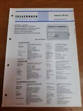 TELEFUNKEN SERVICE MANUAL Originale BAJAZZO CR950 Vintage Schemario Componenti