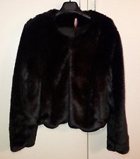 IMPERIAL cappotto corto in finta pelliccia nero tg. M/L/XL pellicciotto donna