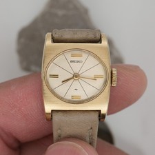 Seiko 11-0020R Vintage - 20mm - Funzionante - Cinturino NOS Crema (Fibbia Seiko)