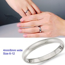 Fede nuziale liscia larga 6 mm