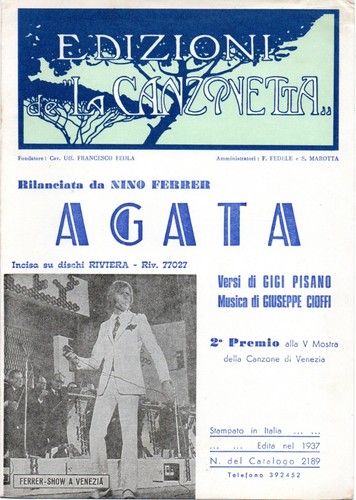 Spartito musicale agata linea - spartito,