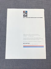 BIC VENTURI SPEAKER SYSTEMS