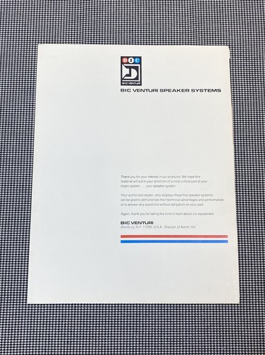Bic venturi speaker systems - speaker,