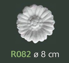 Rosone in gesso bianco per