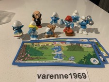 KINDER IL VILLAGGIO DEI PUFFI SERIE COMPLETA +TUTTE LE CARTINE