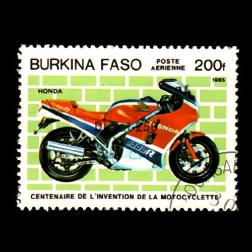 Timbre poste collection moto - timbre,