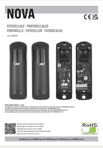 Fotocellule rib nova codice - fotocellule,